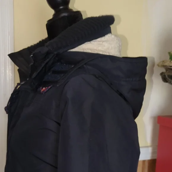 Hollister Navy Ski Ladies Jacket with High Collar - Picture 6 of 10